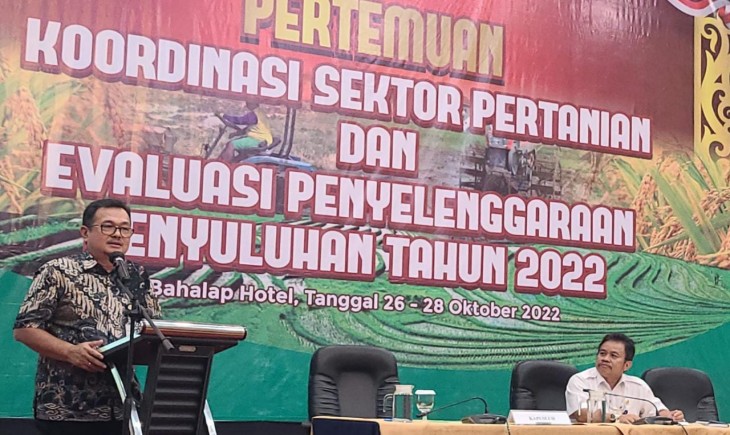 Foto : Pertemuan Koordinasi Pertanian dan Evaluasi Penyelengaraan Penyuluhan Pertanian Tahun 2022 Provinsi Kalimantan Tengah.