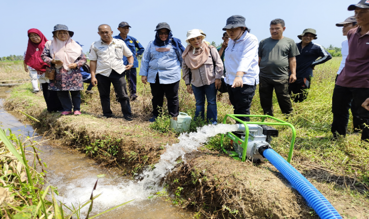 Kementan memberikan bantuan 153 unit pompa air dan tujuh unit irigasi perpompaan kepada kabupaten Bengkulu Selatan. (Foto: Dok. Kementan)
