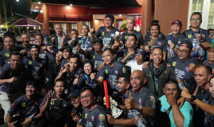Foto:  Bupati Bogor, Rudy Susmanto menyebutkan bahwa event HJB Run 2025 telah mencatatkan sejarah kebersamaan antara Kabupaten dan Kota Bogor.