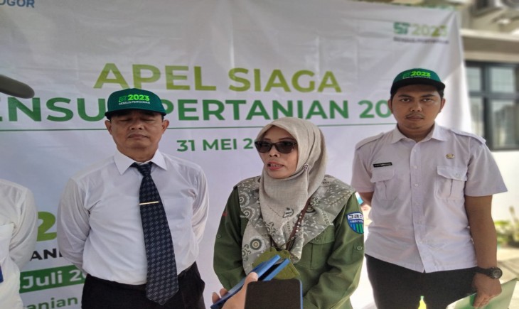 BPS Kabupaten Bogor saat memberikan sosialisasi tentang Sensus Pertanian 2023. (Egi/PanganNews.id)